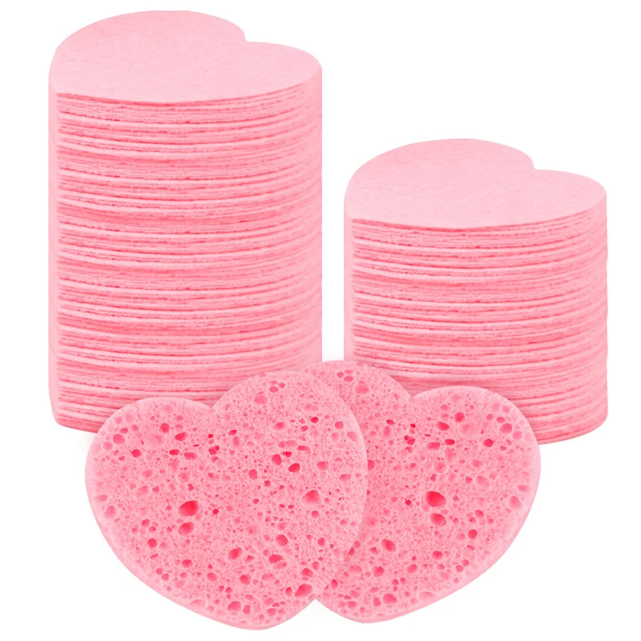 Kiss Beauty Makeup Remover - 10Pcs Cellulose Face Sponge Compressed Facial