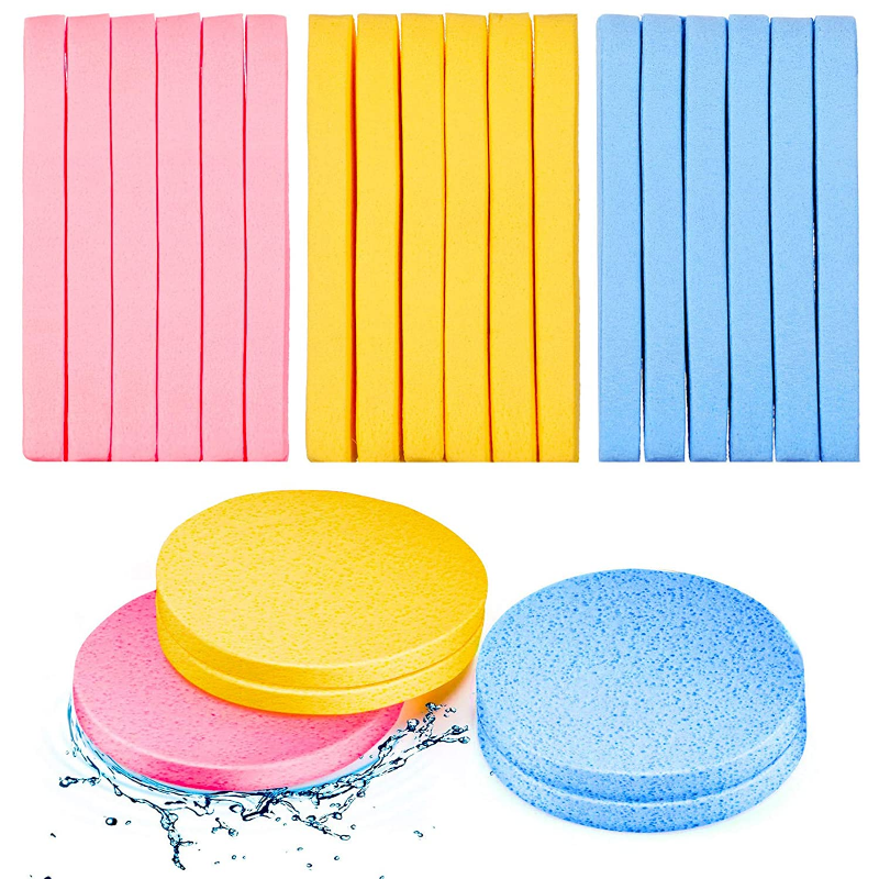 Kiss Beauty Makeup Remover - 12Pcs Compressed Facial Sponge for Estheticians
