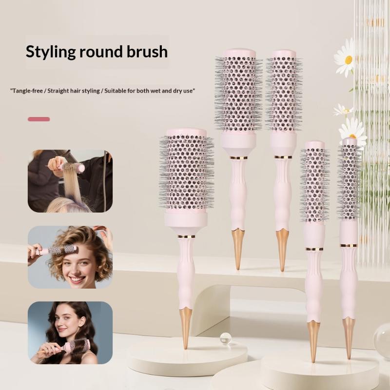 Hair Curling Wand - 1PC Hair Curling Comb Brush Round