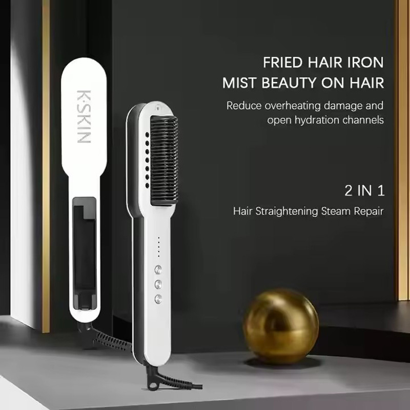 Hair Curling Wand - Beauty Salon Hair Straightener Comb Brush