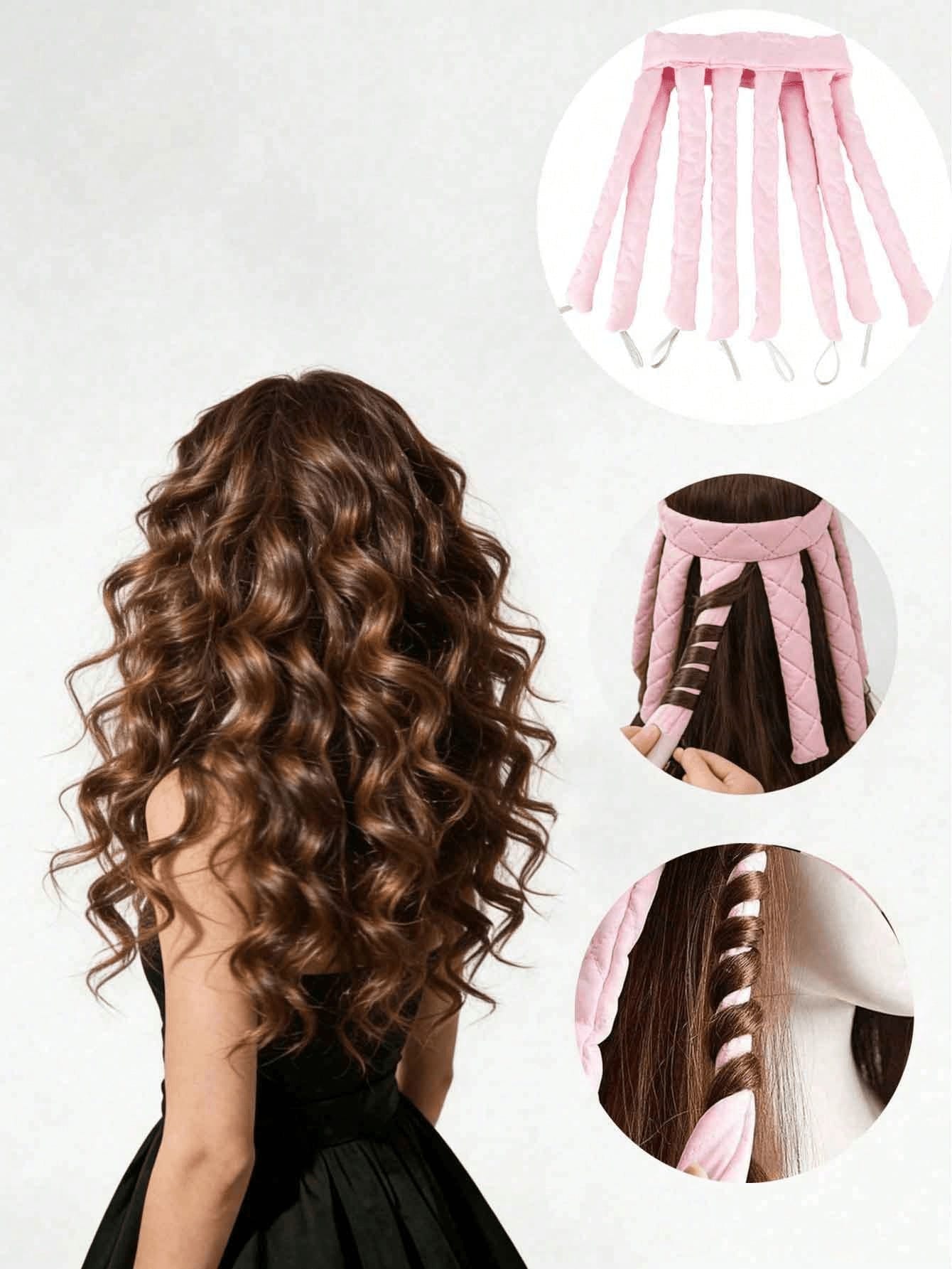 Hair Curling Wand - 1pc 8-Prong No-Heat Curling Wand, Heatless