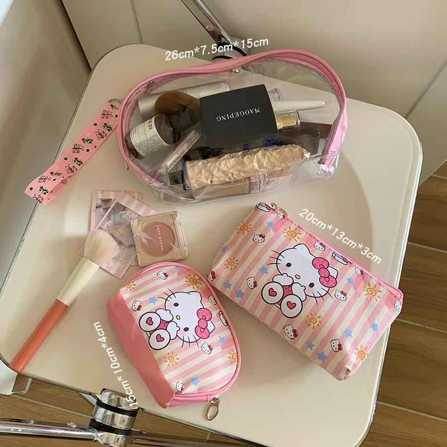 Sanrio 3-Piece Makeup Bag Set, - Beauty Makeup Tool Collection ulasan dan harga