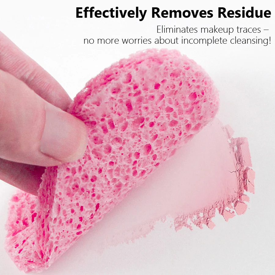 10Pcs Cellulose Face Sponge Co - Kiss Beauty Makeup Remover ulasan dan harga