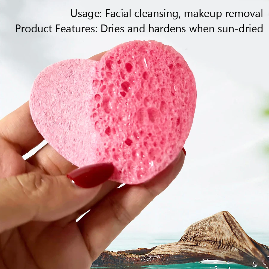 10Pcs Cellulose Face Sponge Co - Kiss Beauty Makeup Remover ulasan dan harga