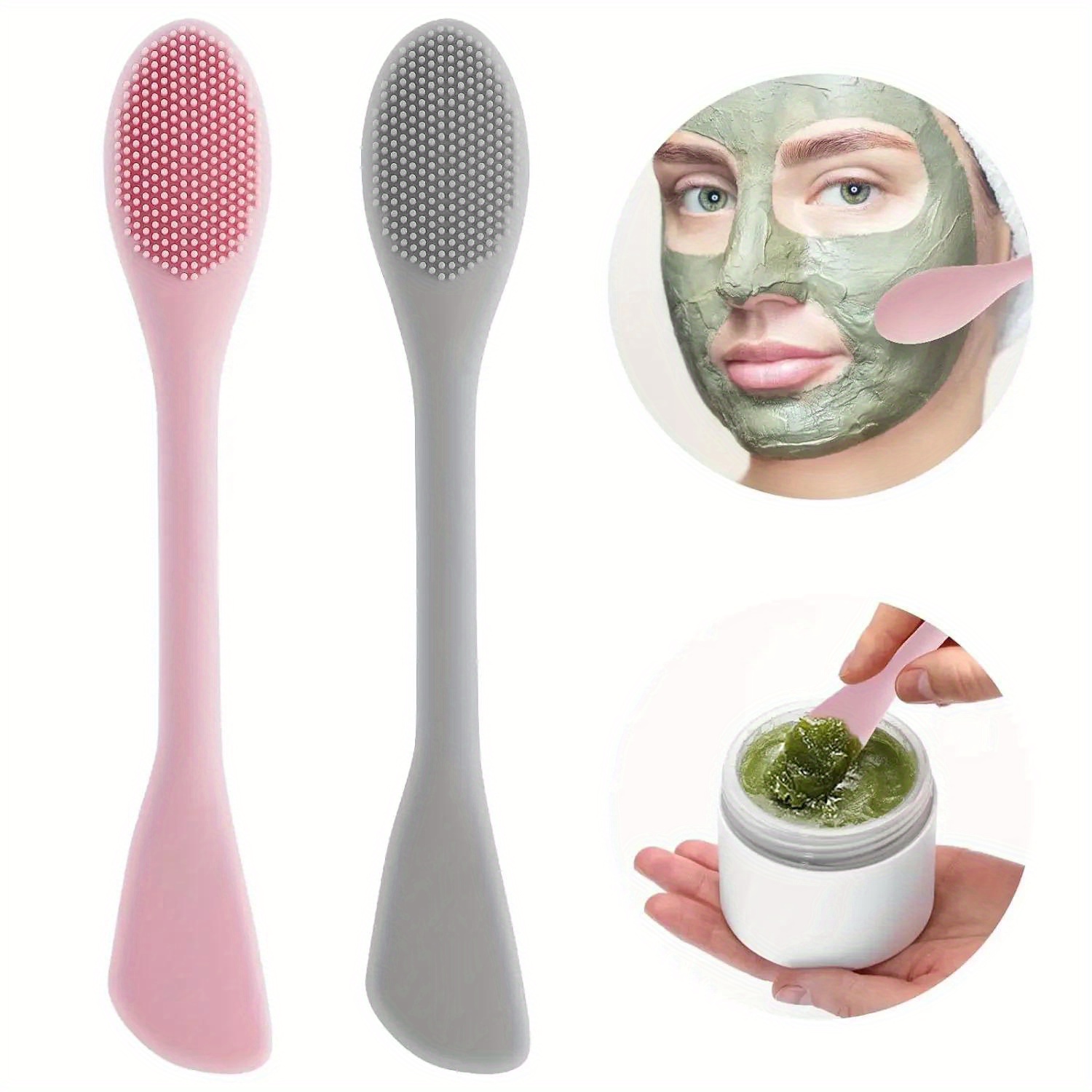 Double Head Facial Mask Brush  - Makeup Beauty Ro ulasan dan harga