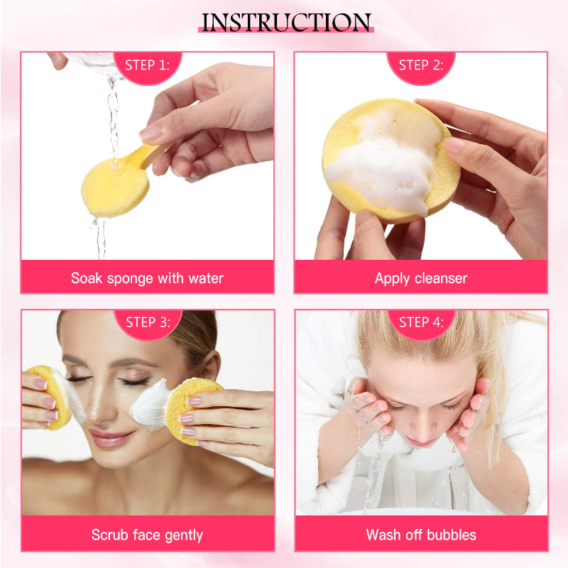 12Pcs Compressed Facial Sponge - Kiss Beauty Makeup Remover ulasan dan harga