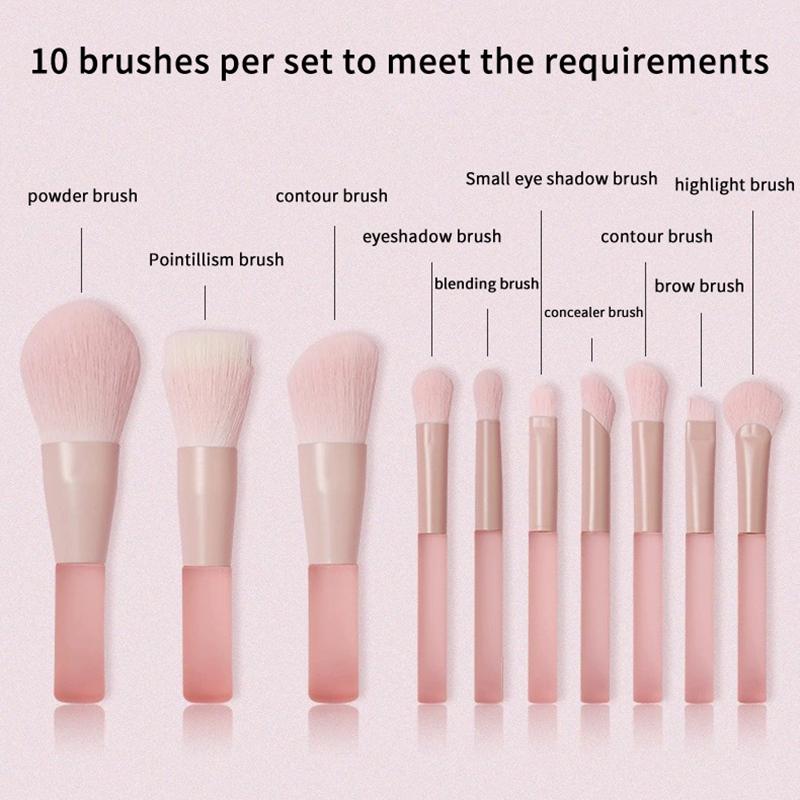 10Pcs Synthetic Makeup Brushes - Beauty Makeup Events ulasan dan harga