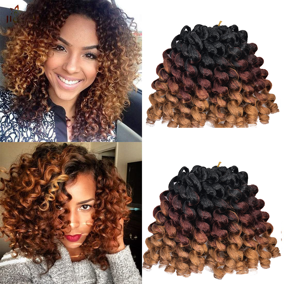 Synthetic Ombre Braiding Hair  - Hair Curling Wand ulasan dan harga