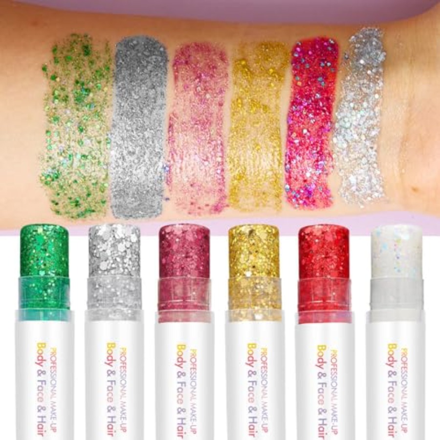6 Colors Body Glitter Stick -  - Beauty Makeup Events ulasan dan harga