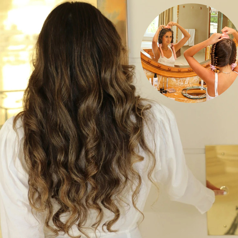1-2Set Woman Heatless Curling  - Hair Curling Wand ulasan dan harga