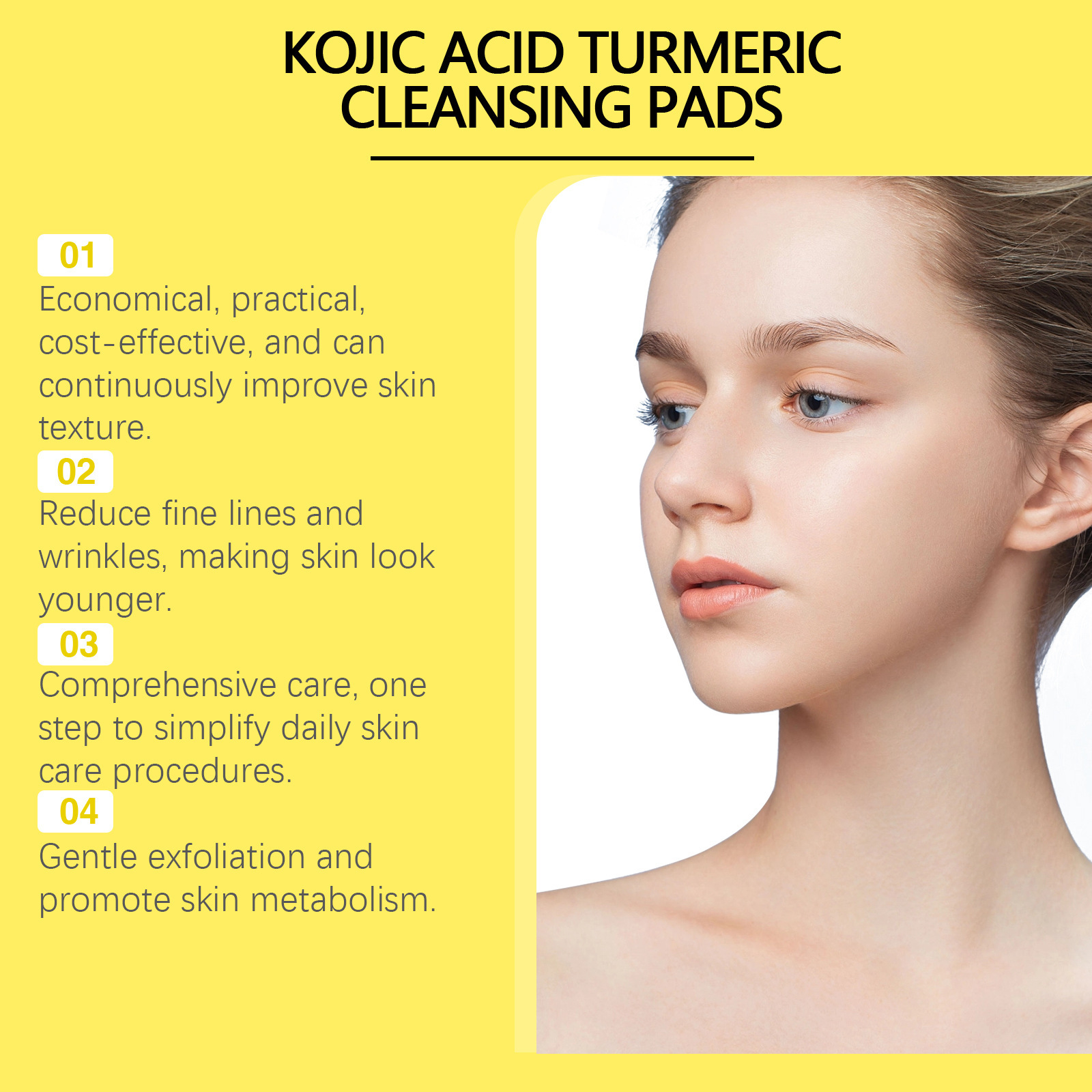 Turmeric Cleansing Pads Facial - Kiss Beauty Makeup Remover ulasan dan harga
